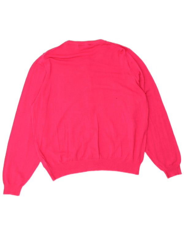 Marks & Spencer Womens Cardigan Sweater UK 20 2XL Pink Viscose