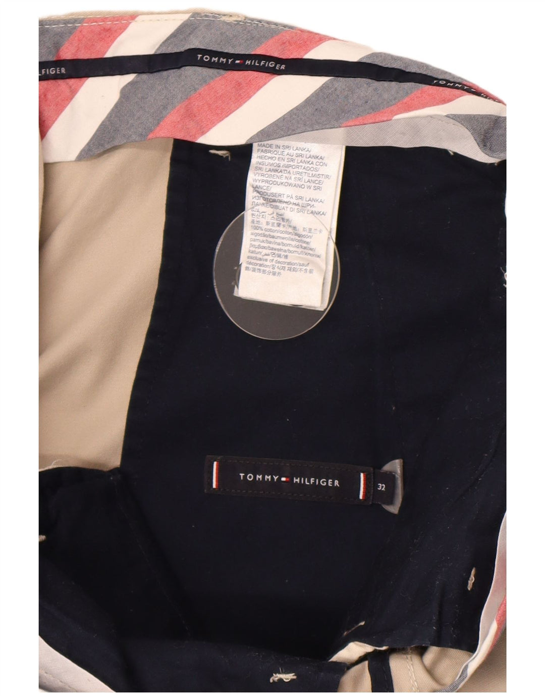 Tommy Hilfiger Mens Chino Shorts W32 Medium Beige Cotton
