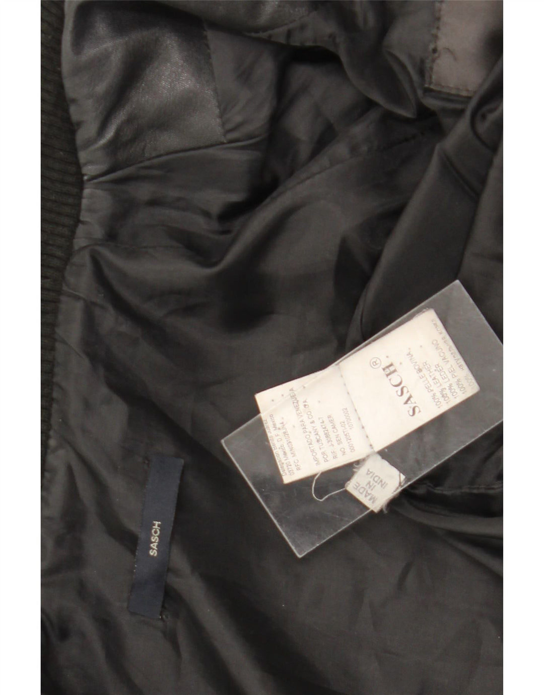 Sasch Womens Crop Leather Jacket UK 14 Medium Black