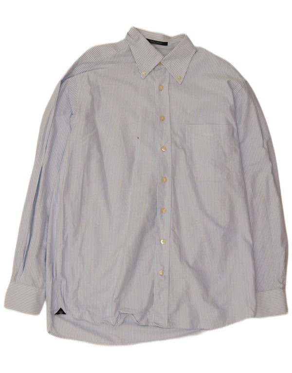 Gant Mens Shirt Large Blue Striped Cotton