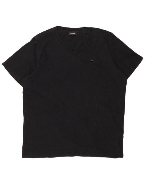 DIESEL Mens T-Shirt Top Medium Black Cotton
