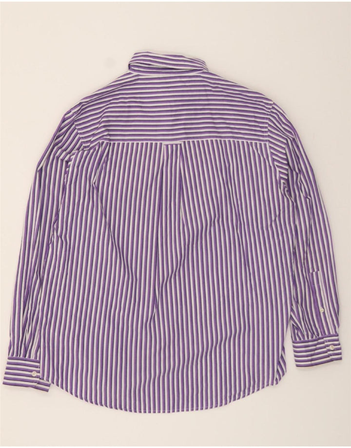 CHAPS Mens Shirt Large Purple Striped Cotton Vintage Chaps and Second-Hand Chaps from Messina Hembry 