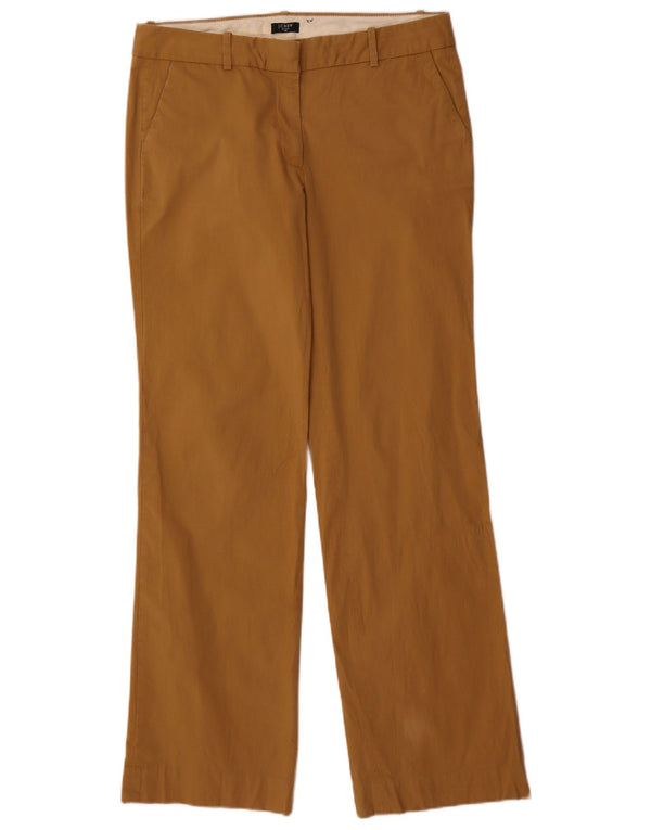 J. Crew Womens City Fit Straight Chino Trousers US 10 Large W32 L32 Brown