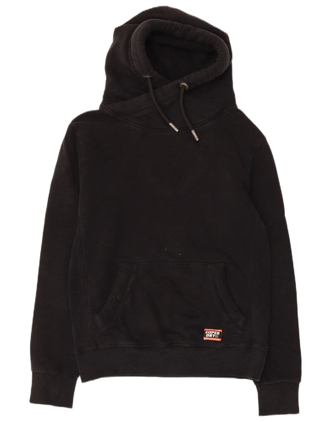SUPERDRY Mens Hoodie Jumper Medium Black Cotton
