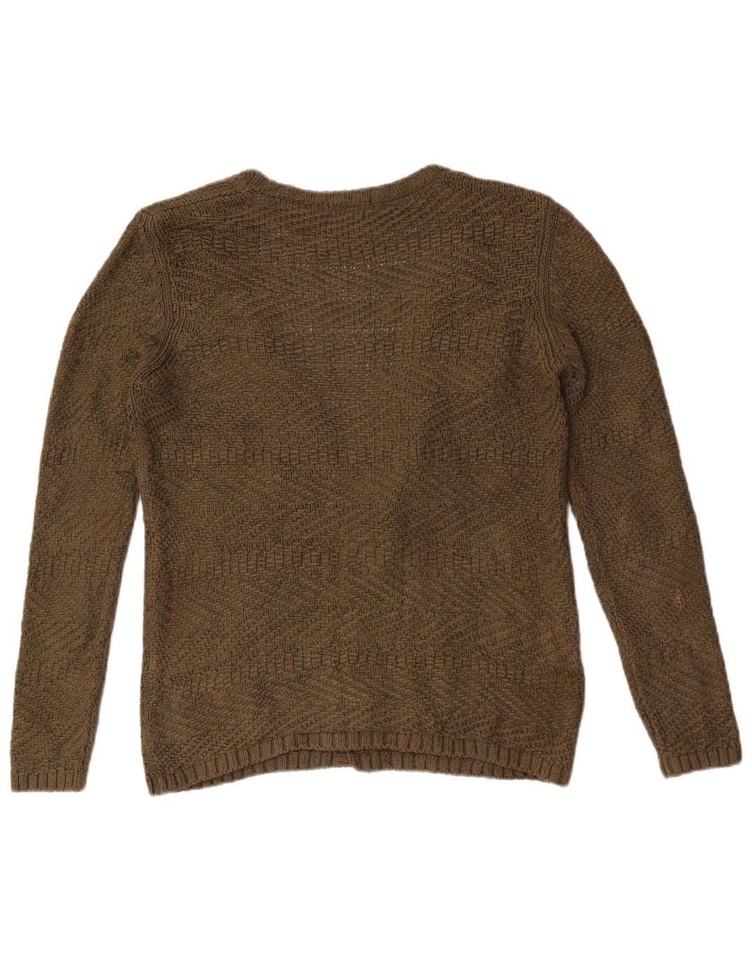 Massimo Dutti Womens Open Cardigan Sweater UK 12 Medium Khaki