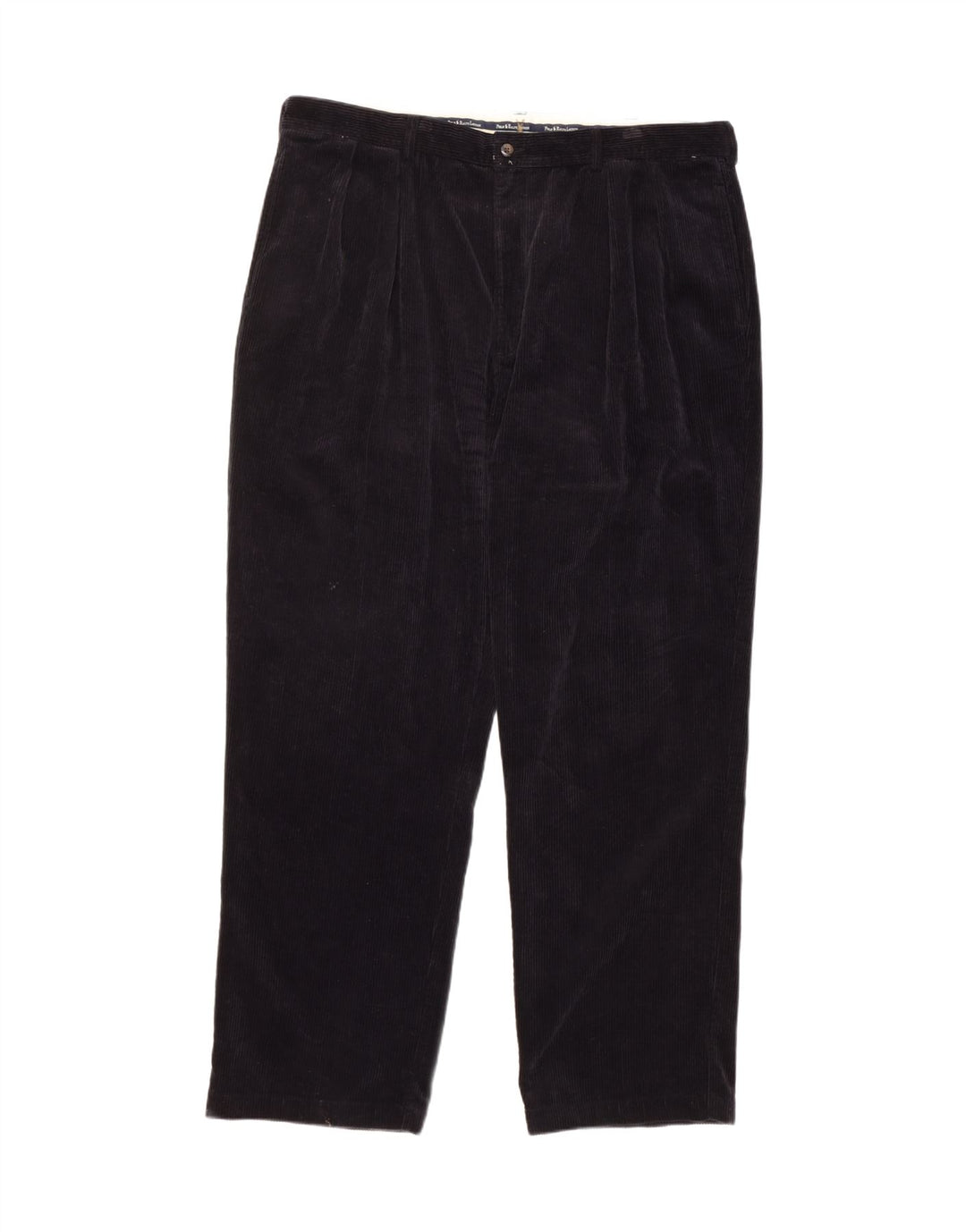POLO RALPH LAUREN Mens Pegged Corduroy Trousers W42 L32 Black Cotton