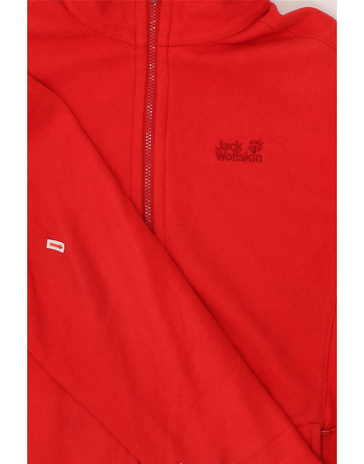 JACK WILLS Womens Fleece Jacket UK 48 2XL Red Polyester Vintage Jack Wills and Second-Hand Jack Wills from Messina Hembry 