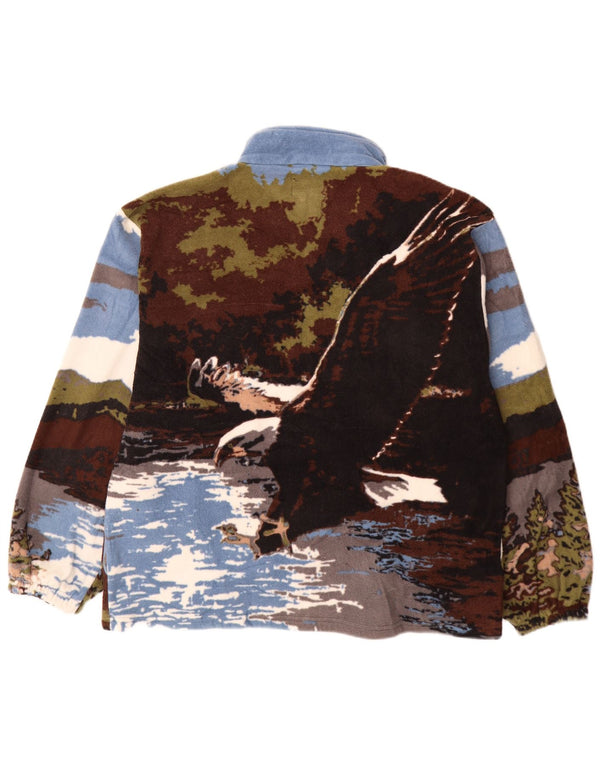Atlas For Men Mens Eagles Graphic Fleece Jacket UK 44 2XL Multicoloured