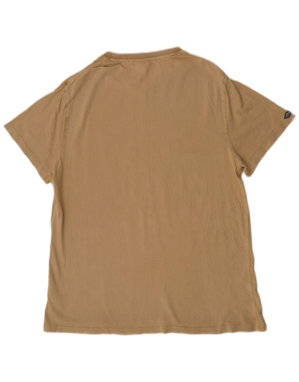 Superdry Mens Slim Fit Graphic T-Shirt Top 2XL Beige Cotton