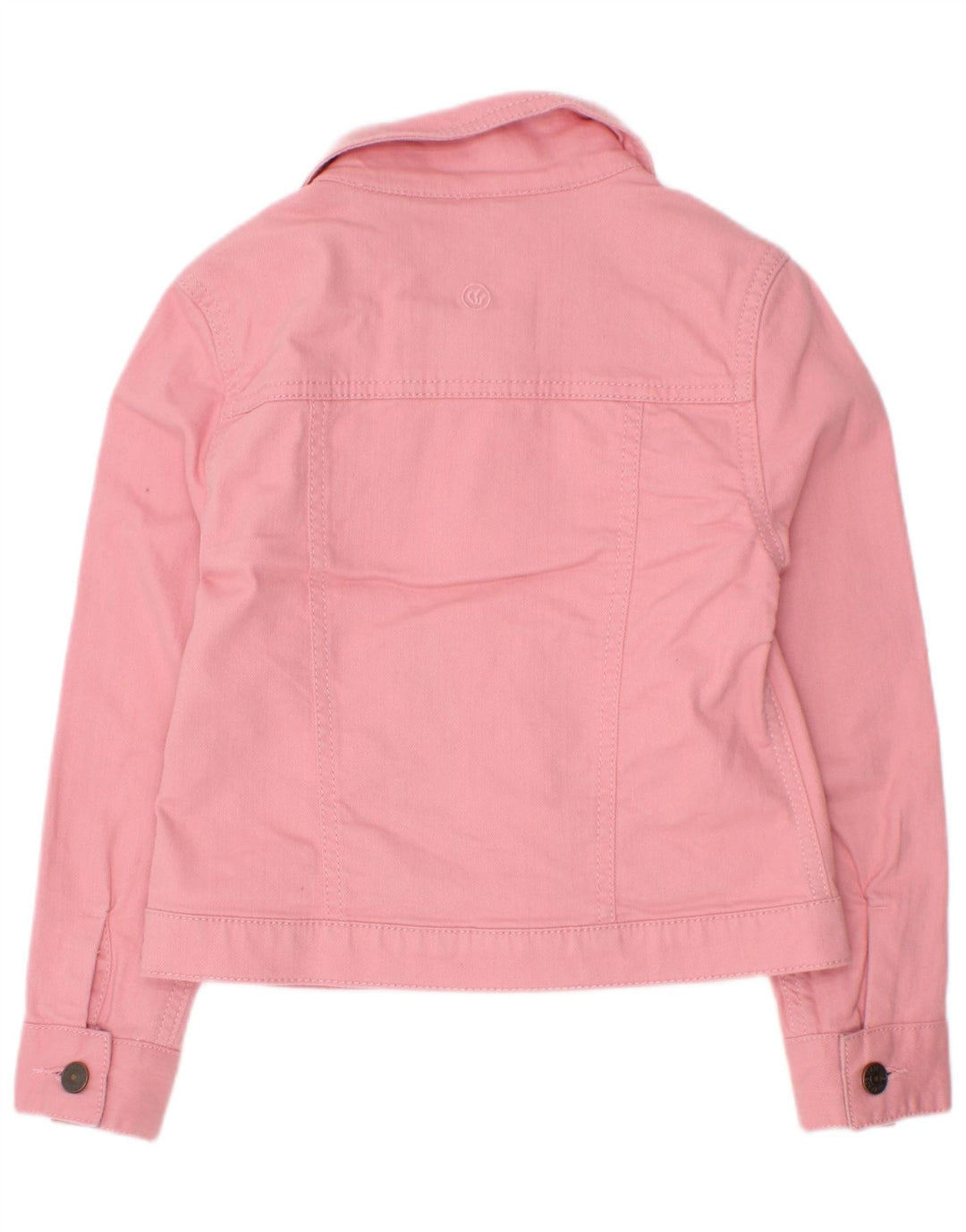 Fat Face Girls Denim Jacket 7-8 Years Pink Cotton