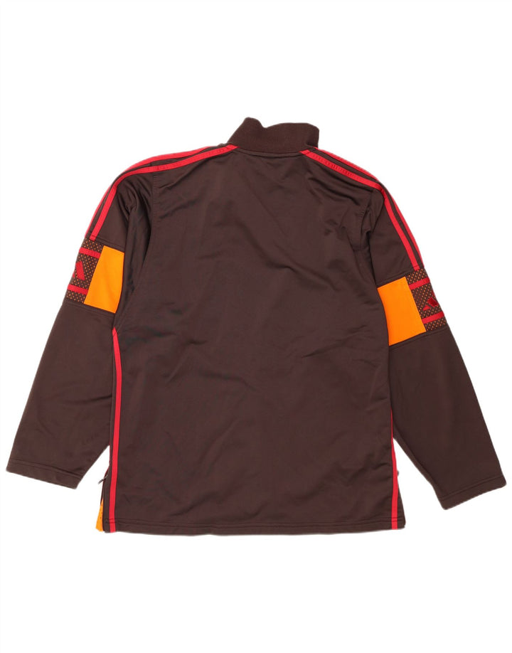 Adidas Mens Tracksuit Top Jacket UK 38/40 Medium Brown Polyester