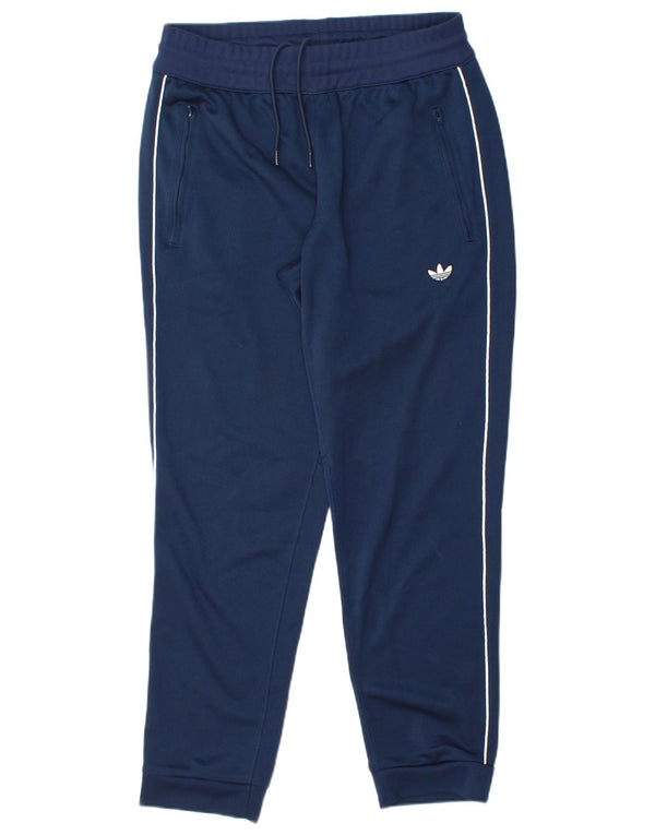 Adidas Mens Tracksuit Trousers Joggers Medium  Navy Blue Polyester