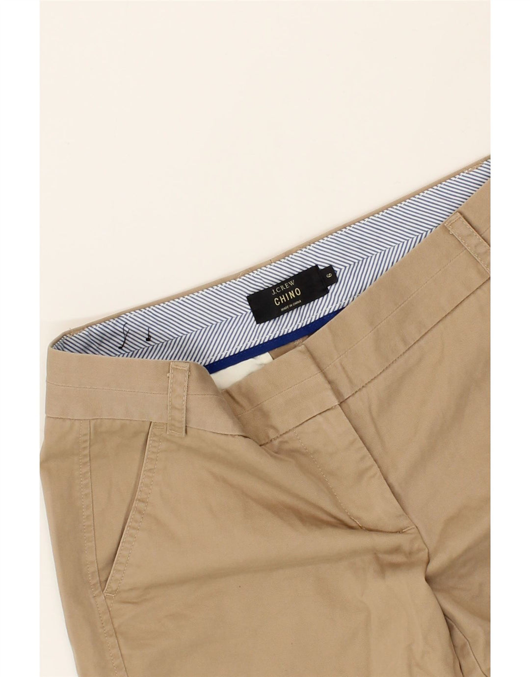 J. CREW Womens Hot Pants US 6 Medium W30 L5 Beige Cotton Vintage J. Crew and Second-Hand J. Crew from Messina Hembry 