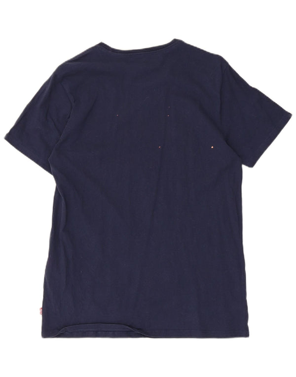 Levi's Mens Graphic T-Shirt Top Medium Navy Blue Cotton