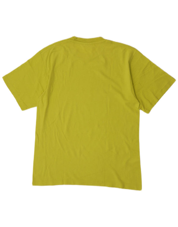 Champion Mens Graphic T-Shirt Top Medium Green Cotton