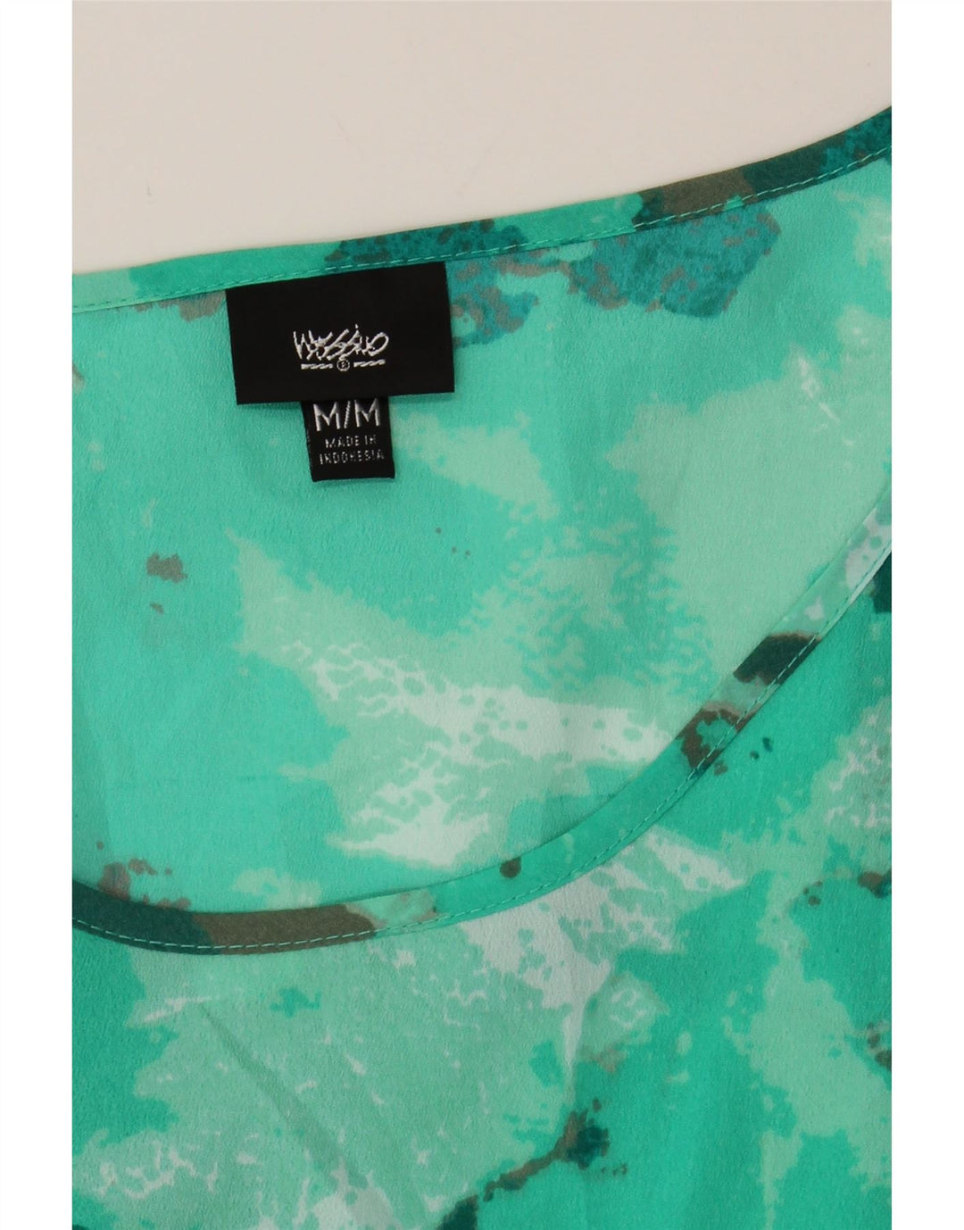 MOSSIMO Womens Vest Top UK 14 Medium Green Tie Dye Vintage Mossimo and Second-Hand Mossimo from Messina Hembry 