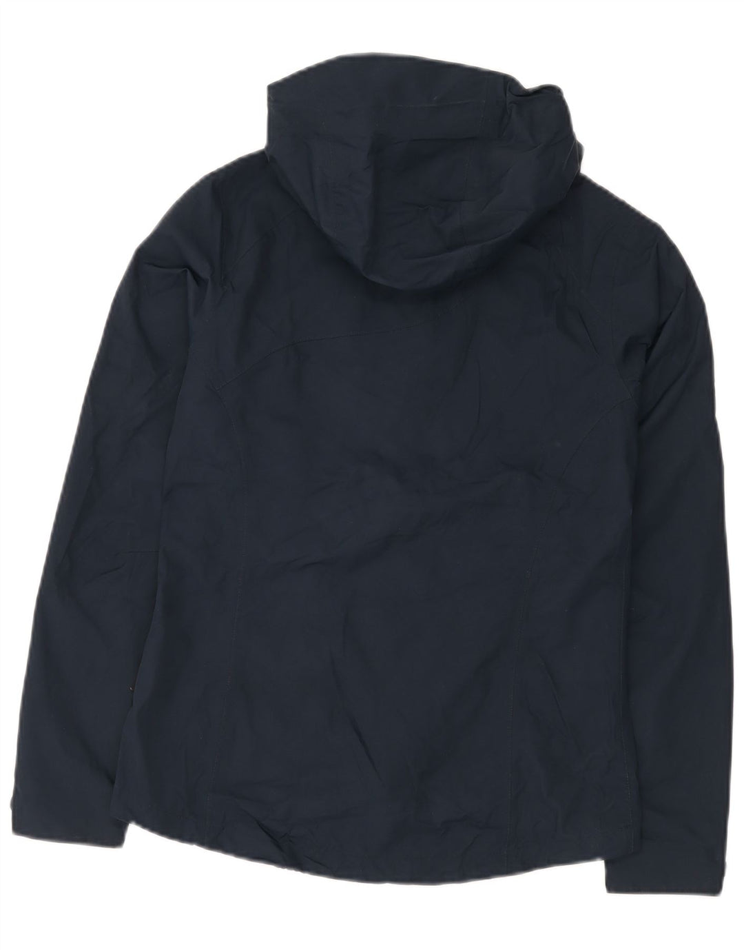 JACK WOLFSKIN Womens Hooded Loose Fit Rain Jacket UK 8 XS Navy Blue