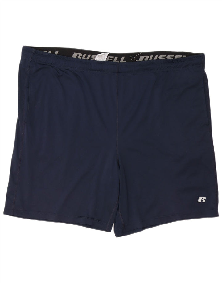 RUSSELL ATHLETIC Mens Sport Shorts XL  Navy Blue Polyester