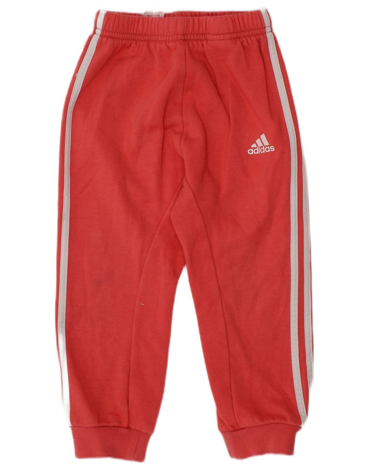 ADIDAS Girls Graphic Full Tracksuit 2-3 Years  Red Cotton