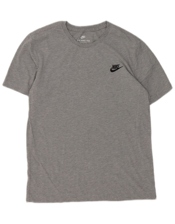 Nike Mens Athletic Cut T-Shirt Top Medium Grey Cotton