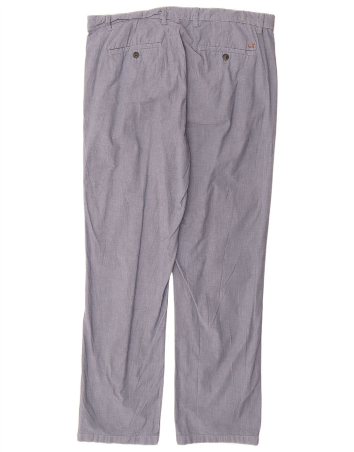 CALVIN KLEIN Mens Straight Chino Trousers W34 L32 Blue
