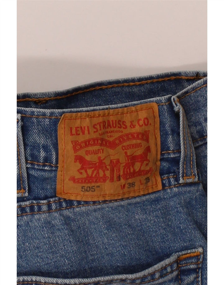 LEVI'S Mens 505 Straight Jeans W38 L29 Blue Cotton Vintage Levi's and Second-Hand Levi's from Messina Hembry 