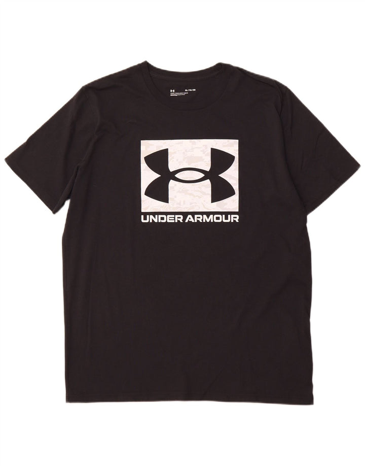 UNDER ARMOUR Mens Graphic T-Shirt Top XL Black Cotton