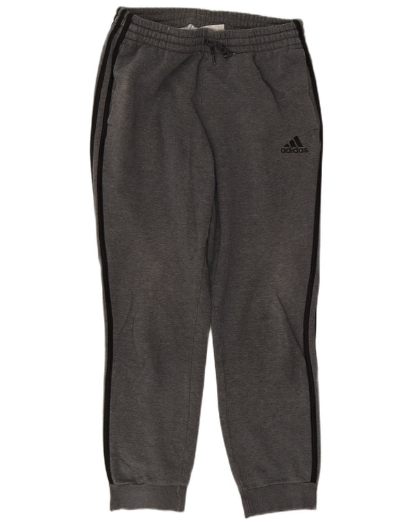 Adidas Mens Tracksuit Trousers Joggers Medium Grey Cotton
