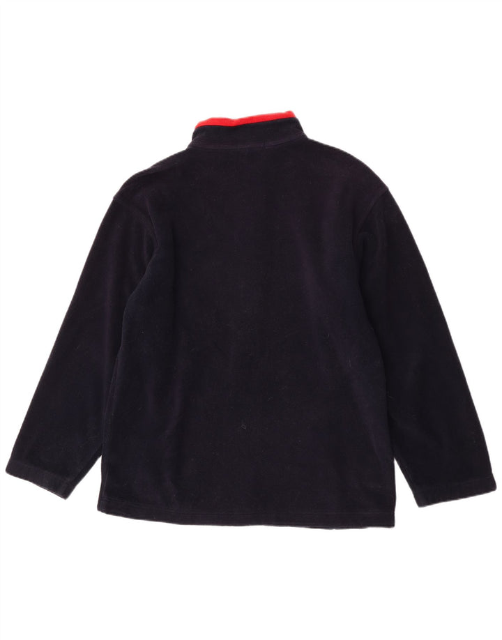 Marks & Spencer Mens Fleece Jacket UK 36 Small Navy Blue Colourblock