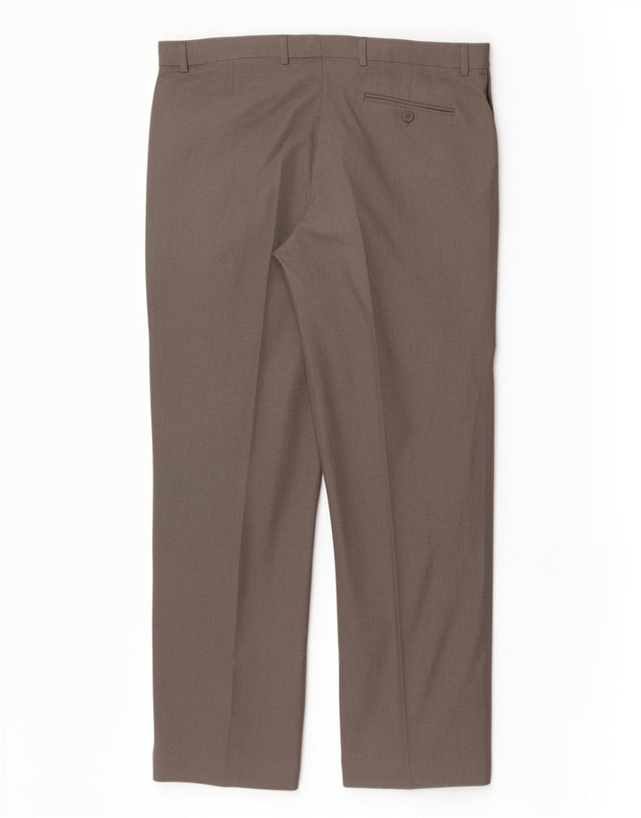 Marks & Spencer Mens Pegged Suit Trousers W36 L31 Grey Polyester