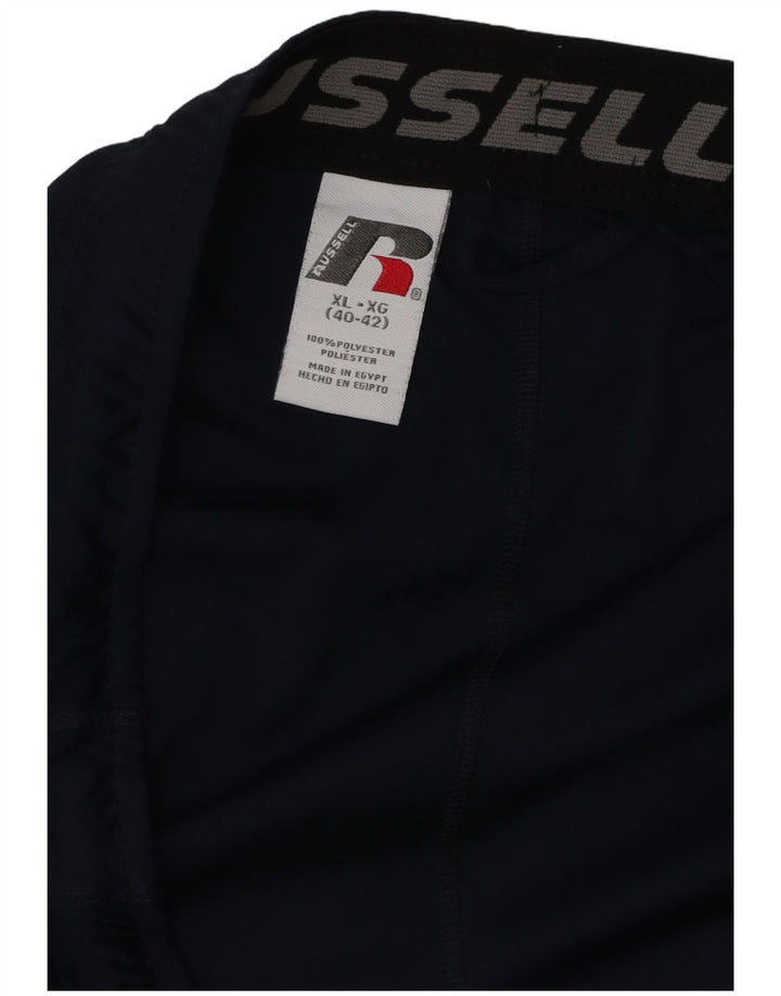 RUSSELL ATHLETIC Mens Sport Shorts XL  Navy Blue Polyester