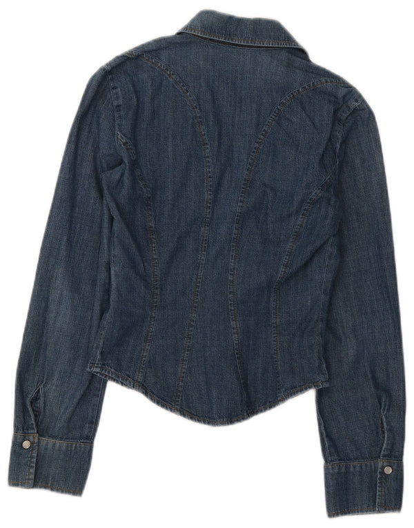 Max & Co. Womens Denim Shirt UK 8 Small Blue Cotton