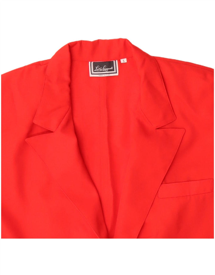 LUISA SPAGNOLI Womens Oversized 2 Button Blazer Jacket UK 10 Small Red