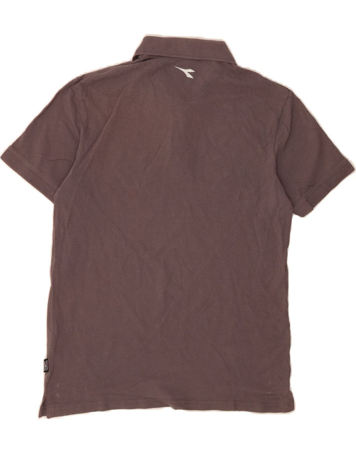 DIADORA Mens Polo Shirt Large Grey Cotton Vintage Diadora and Second-Hand Diadora from Messina Hembry 