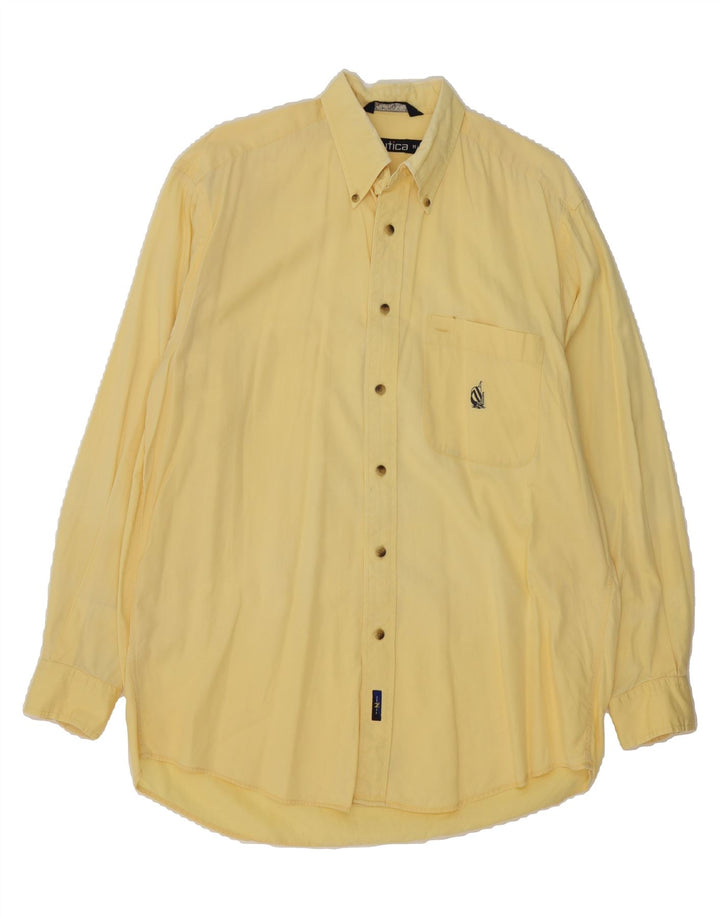 NAUTICA Mens Shirt Medium Yellow Cotton Vintage Nautica and Second-Hand Nautica from Messina Hembry 