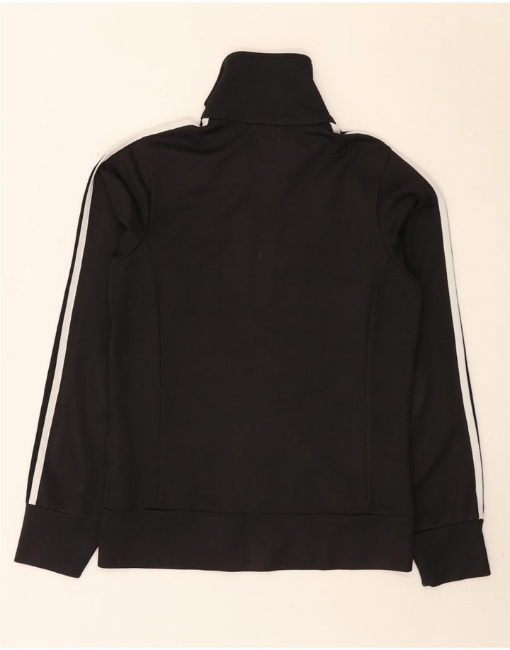 Adidas Womens Tracksuit Top Jacket IT 42 Medium Black Cotton
