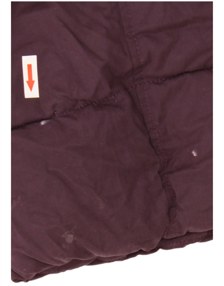 Fat Face Womens Hooded Padded Coat UK 8 Small Purple Polyester