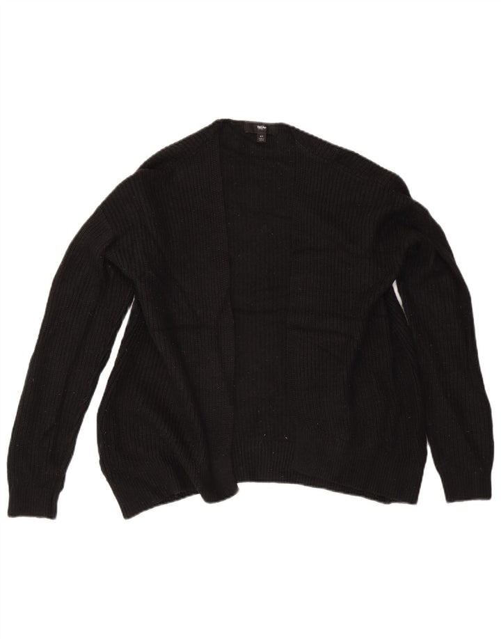 MOSSIMO Womens Oversized Open Cardigan Sweater UK 14 Medium Black Acrylic
