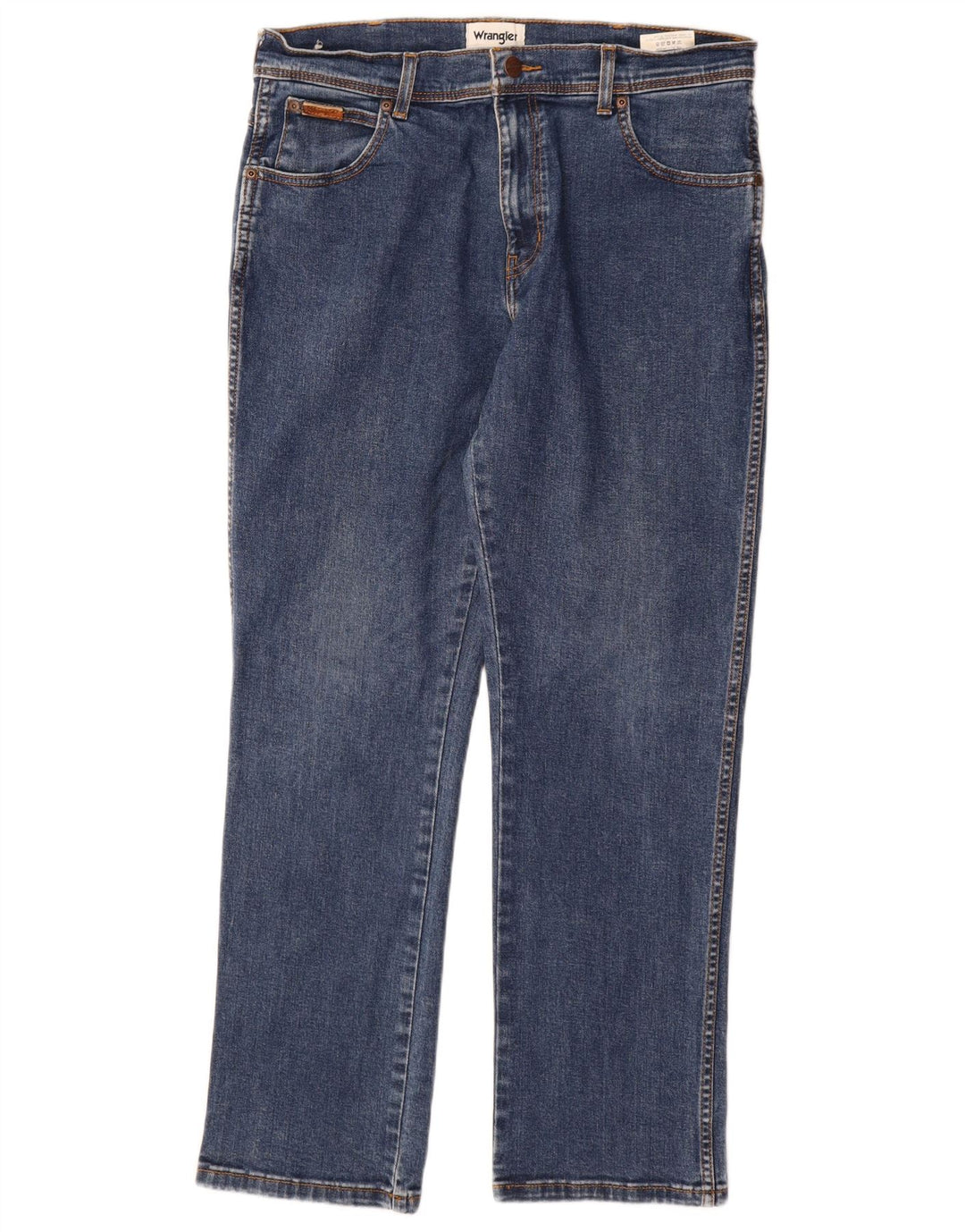 WRANGLER Mens Texas Straight Jeans W34 L30 Blue Cotton