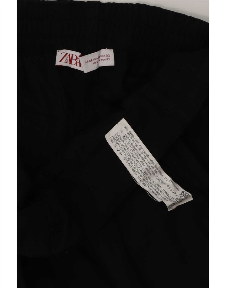 Zara Mens Cargo Shorts EU 42 Large W32  Black Cotton