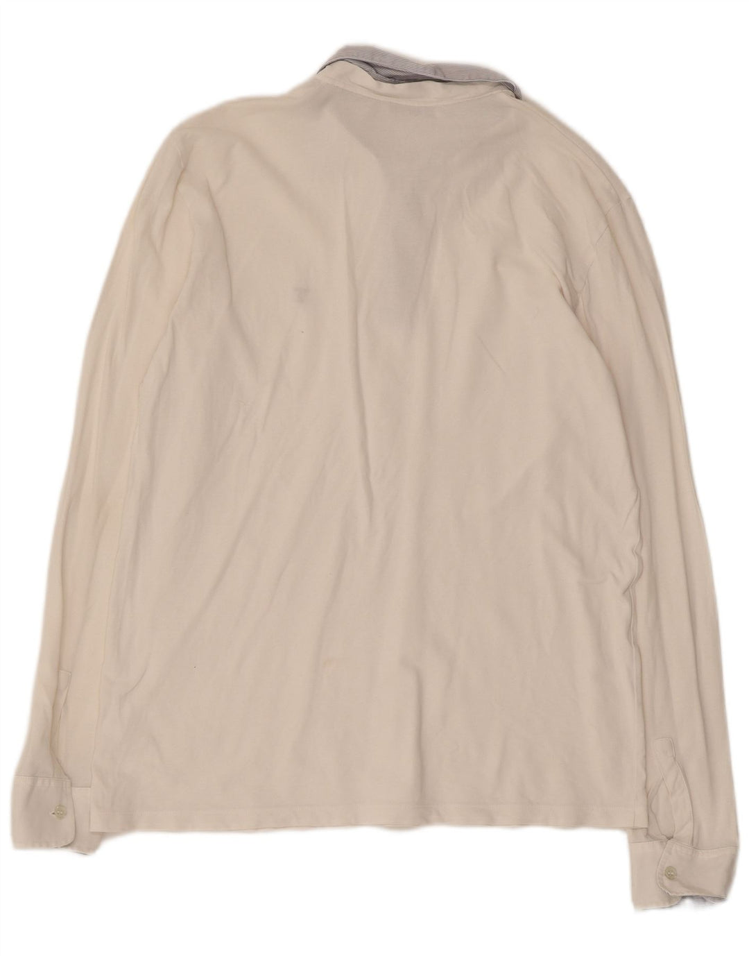 TRUSSARDI Womens Long Sleeve Rugby Polo Shirt UK 18 XL White Cotton