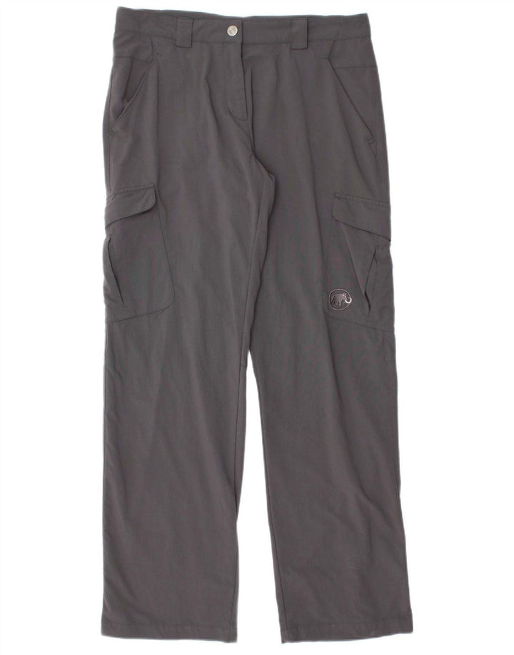MAMMUT Womens Straight Cargo Trousers UK 16 Large W32 L32 Grey Nylon
