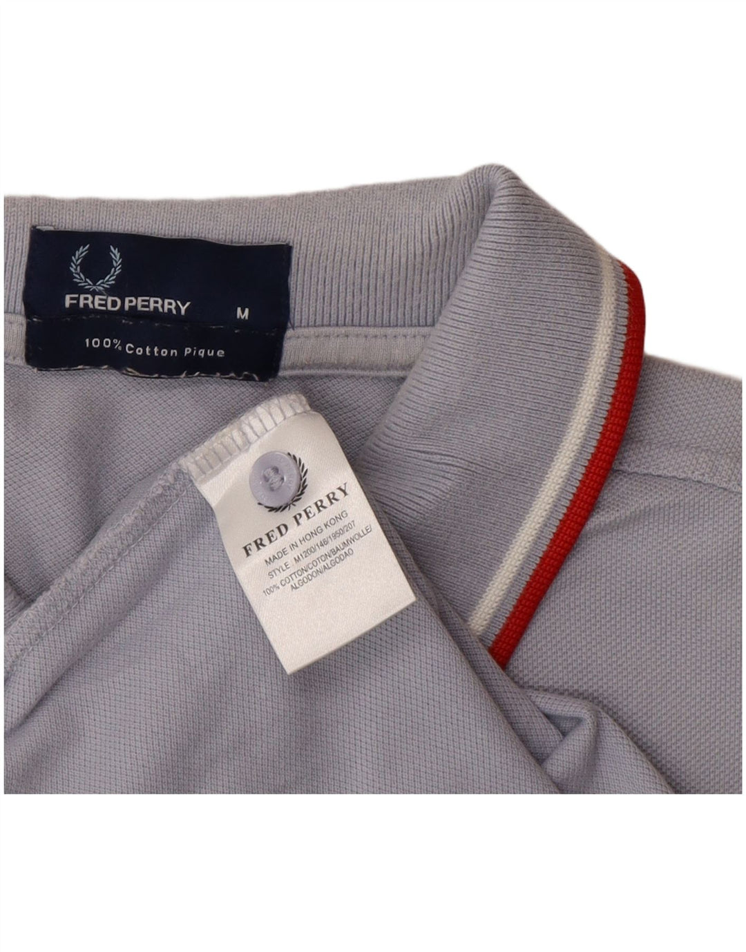 Fred Perry Mens Polo Shirt Medium Grey Cotton