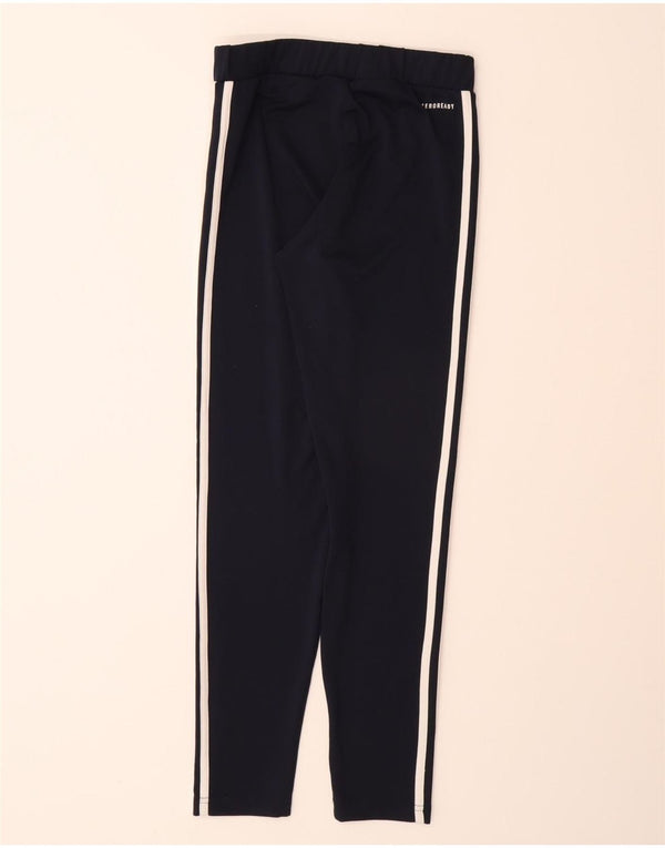 ADIDAS Girls Aeroready Leggings 13-14 Years  Navy Blue Polyester