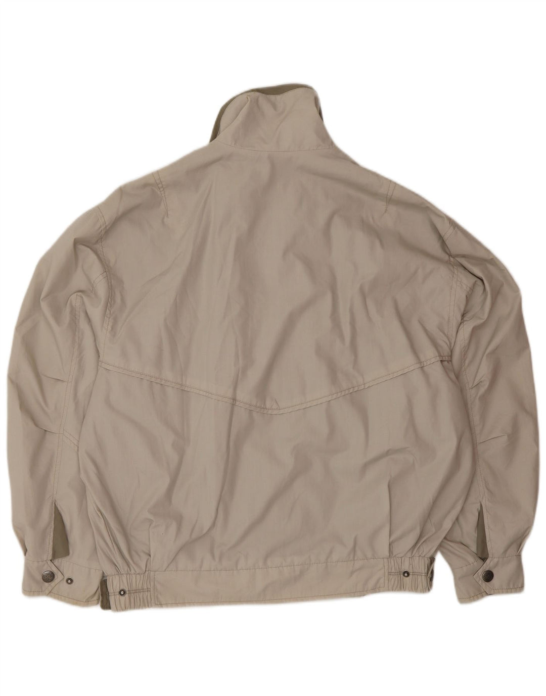 Vintage Mens Bomber Jacket IT 50 Large Beige Polyester