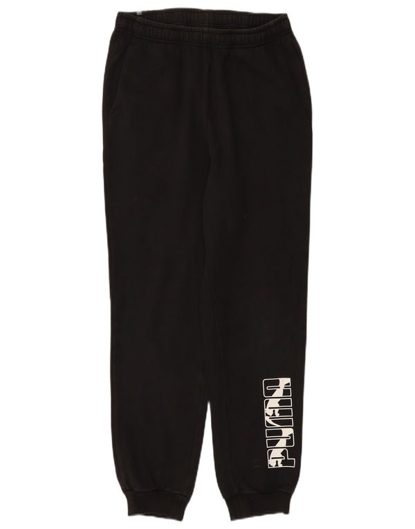 Puma Girls Graphic Tracksuit Trousers Joggers 15-16 Years Black