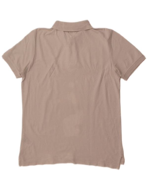 TOMMY HILFIGER Mens Regular Fit Polo Shirt Large White Cotton