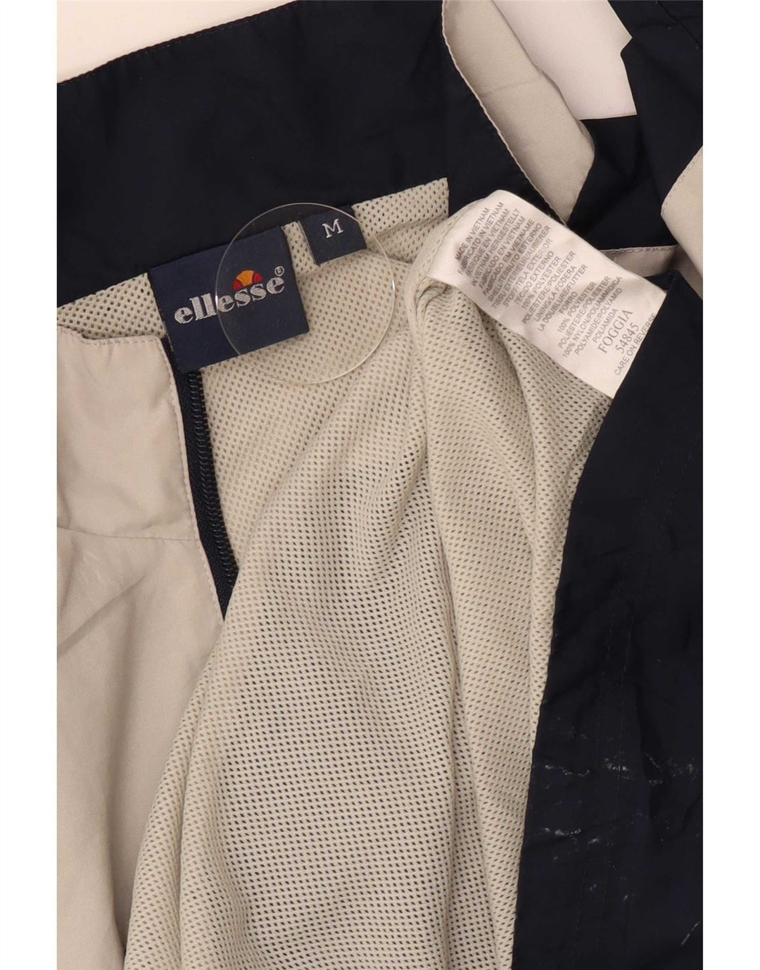 Ellesse Mens Pullover Tracksuit Top Jacket Medium Navy Blue Colourblock