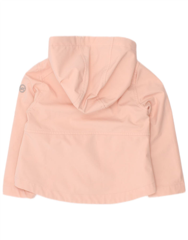 Michael Kors Girls Hooded Rain Jacket 3-4 Years Pink Polyester