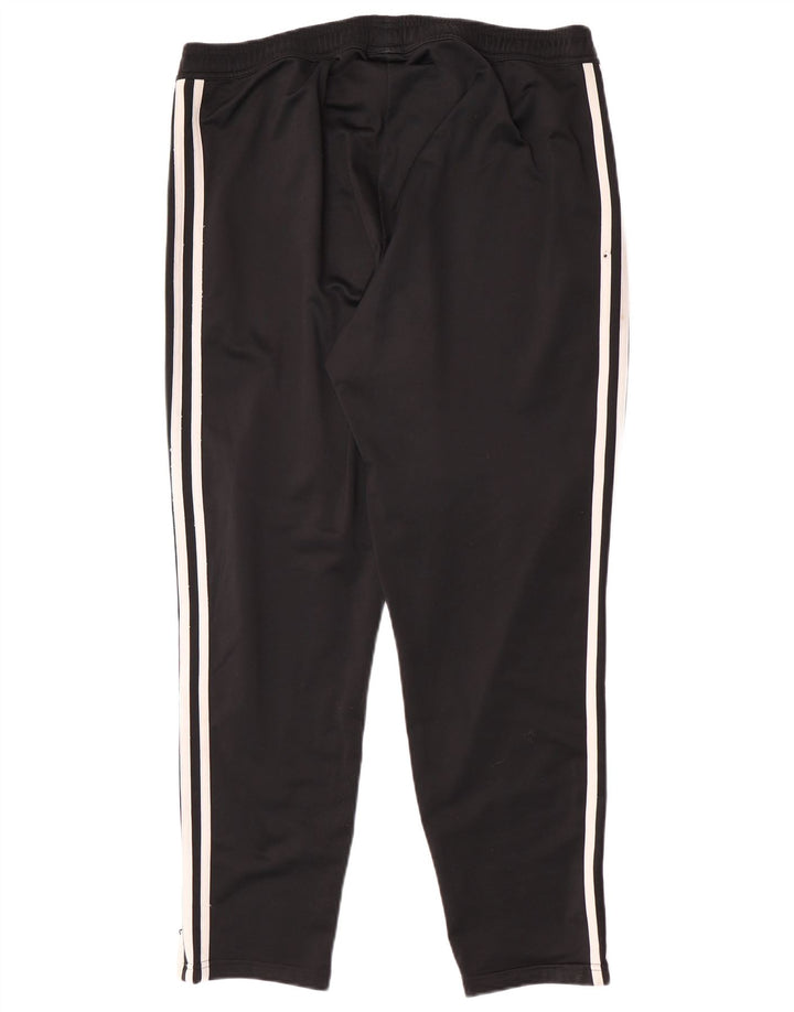 Adidas Mens Tracksuit Trousers Large  Black Herringbone Polyester